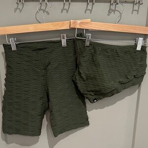Booty by Brabants Olive Green Textured Athletic Set